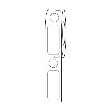 Globe Scientific Label/Dot Combo Roll, Cryo, Direct Thermal, 33x13mm & 9.5mm Dot, for 2.0mL Tubes, Yellow, 500PK LTC-33X13-95Y